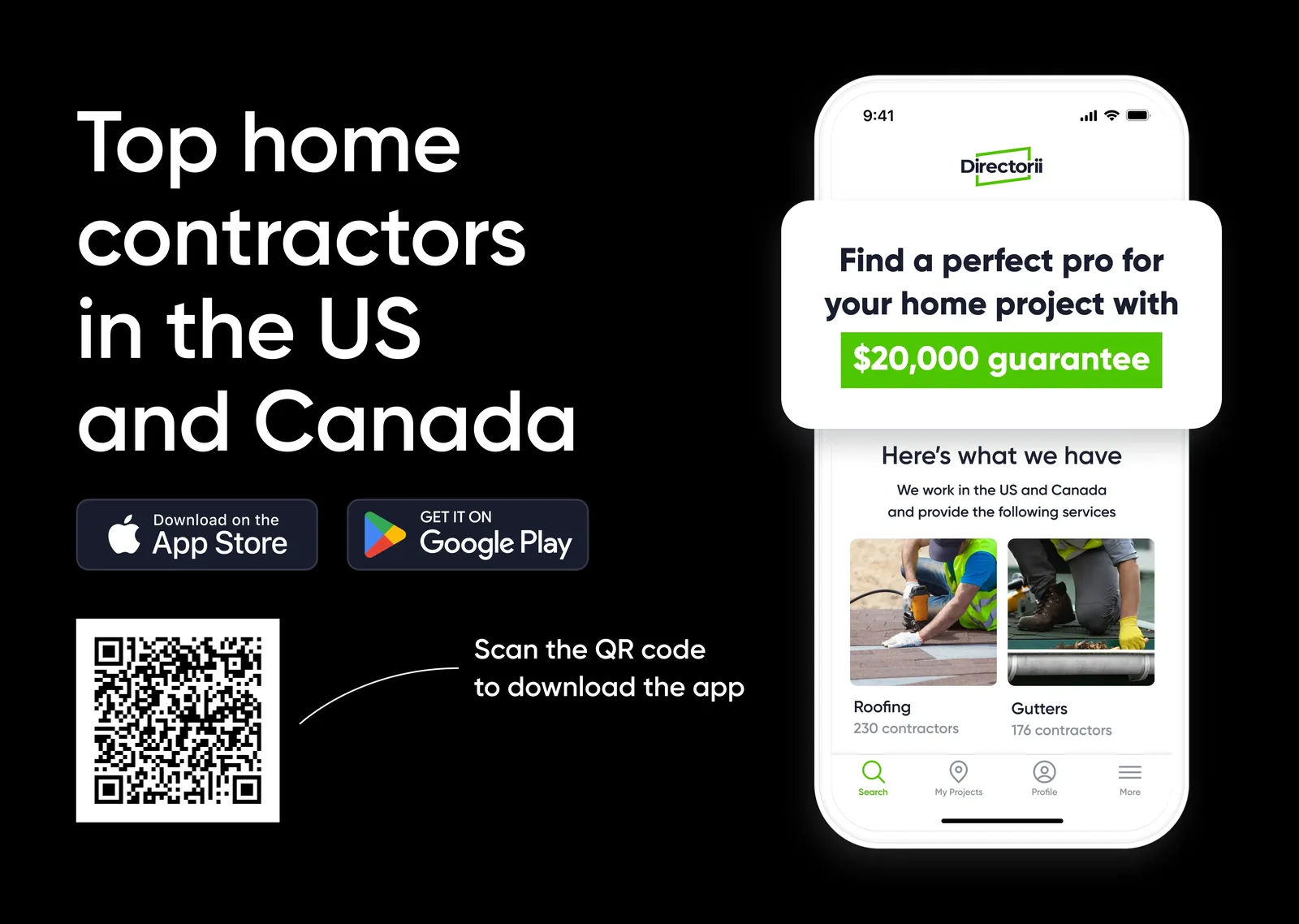 The app-store campaign for the homeowner app, built from the same screens